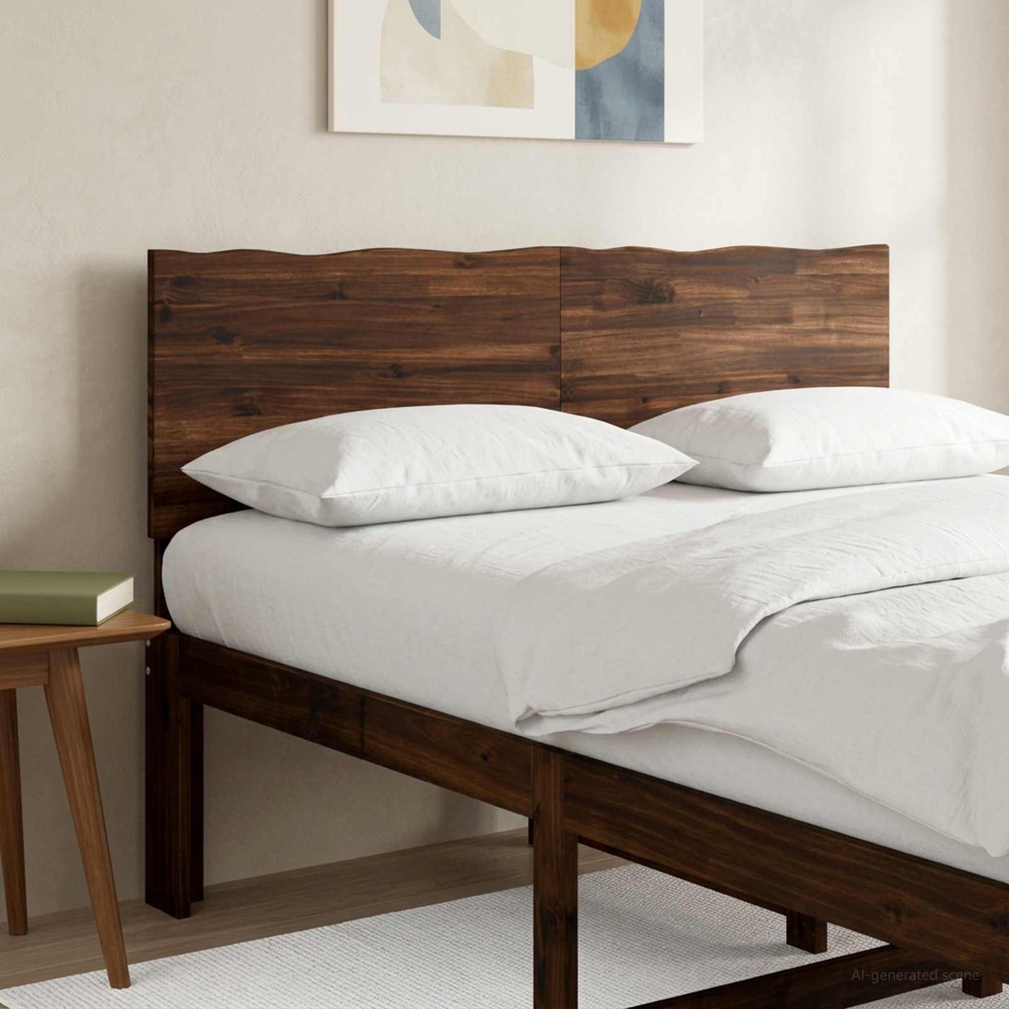 vidaXL Live Edge Headboard ROSTOCK Dark Brown 150 cm Solid Acacia Wood