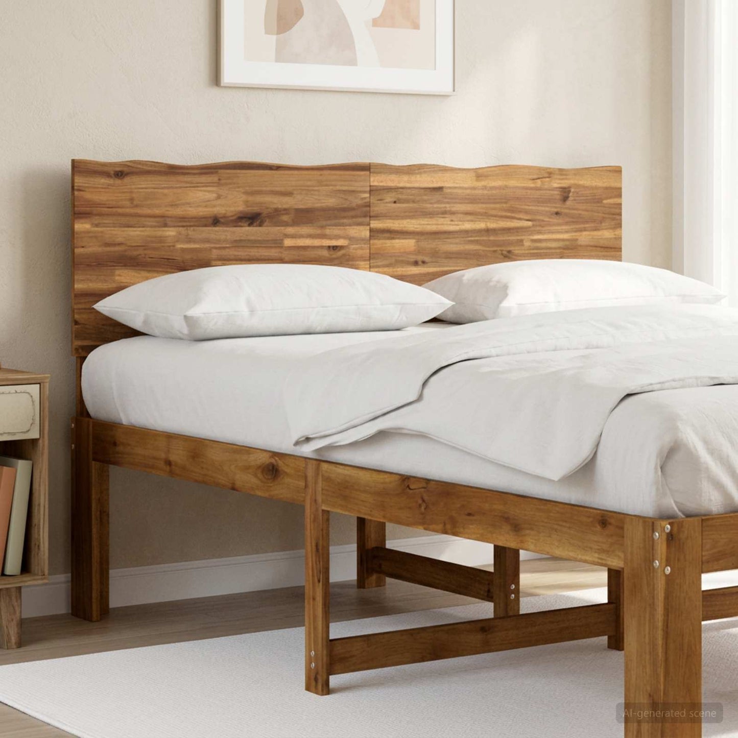 vidaXL Live Edge Headboard ROSTOCK Natural 140 cm Solid Acacia Wood