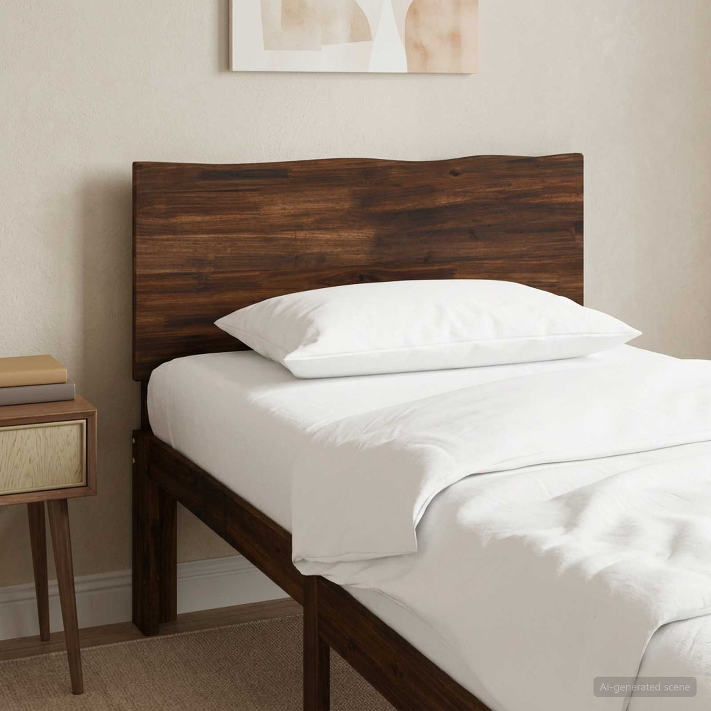 vidaXL Live Edge Headboard ROSTOCK Dark Brown 80 cm Solid Acacia Wood