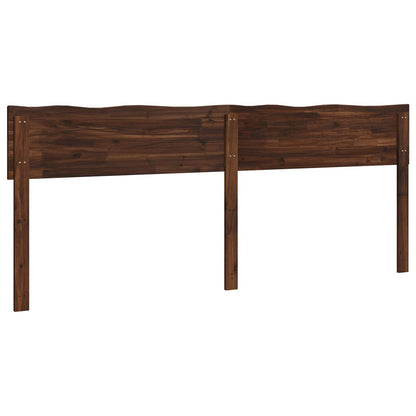 vidaXL Live Edge Headboard ROSTOCK Dark Brown 200 cm Solid Acacia Wood