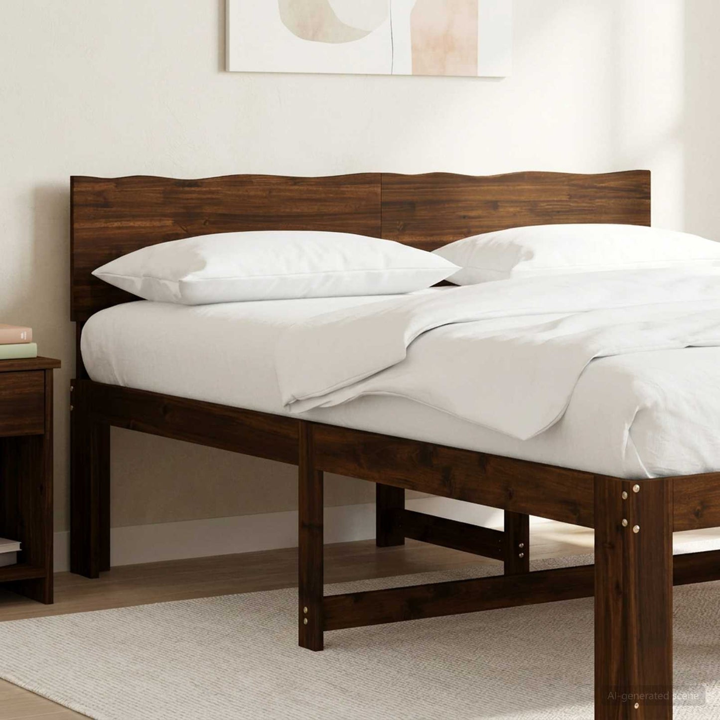vidaXL Live Edge Headboard ROSTOCK Dark Brown 160 cm Solid Acacia Wood