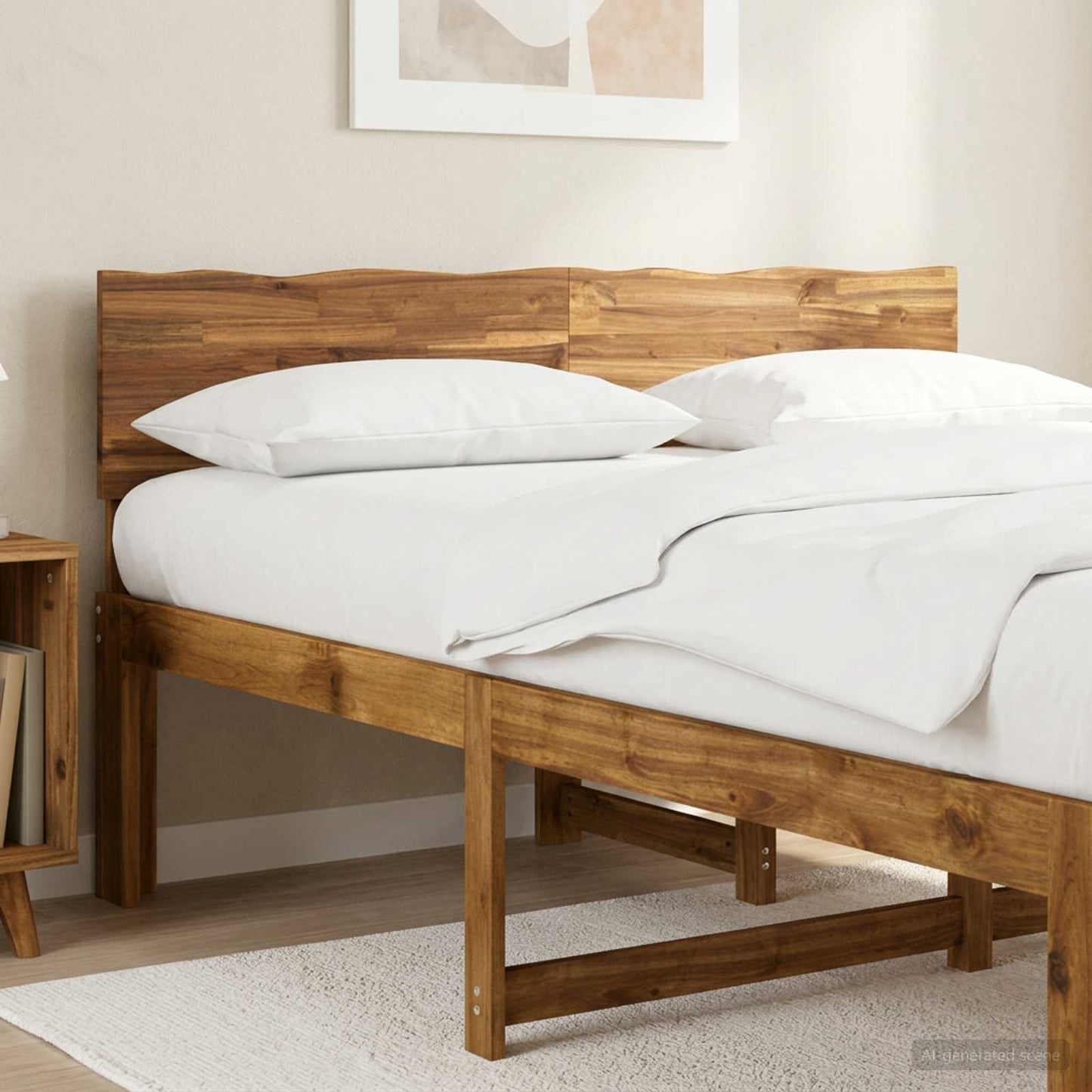 vidaXL Live Edge Headboard ROSTOCK Natural 160 cm Solid Acacia Wood
