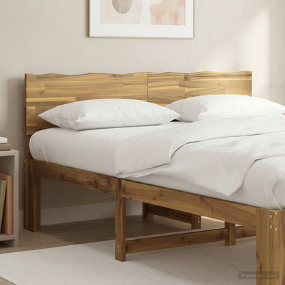 vidaXL Live Edge Headboard ROSTOCK White 150 cm Solid Acacia Wood