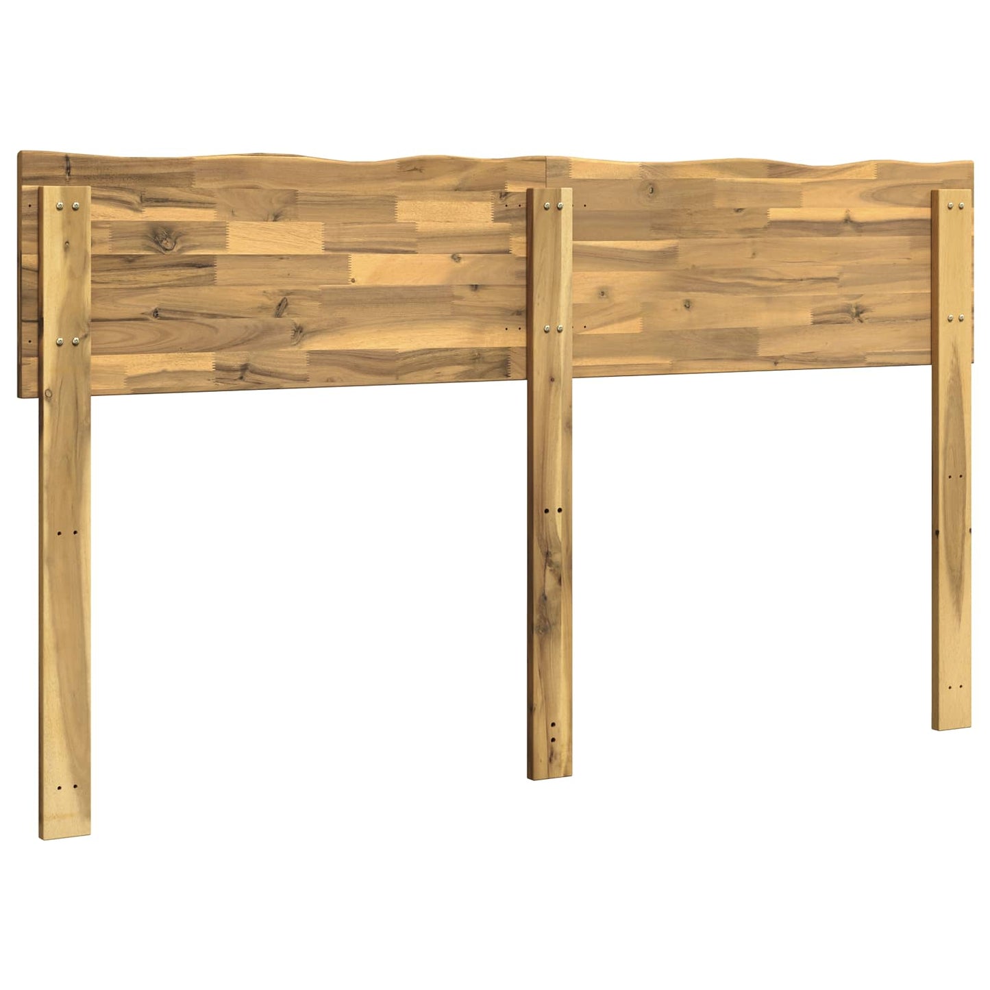 vidaXL Live Edge Headboard ROSTOCK White 135 cm Solid Acacia Wood