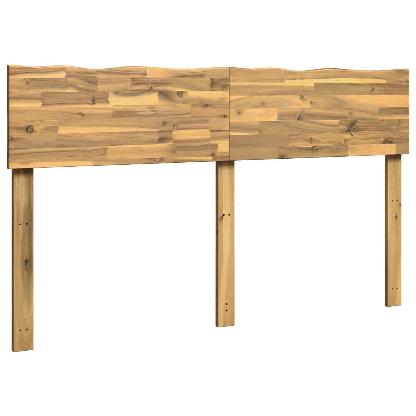 vidaXL Live Edge Headboard ROSTOCK White 120 cm Solid Acacia Wood