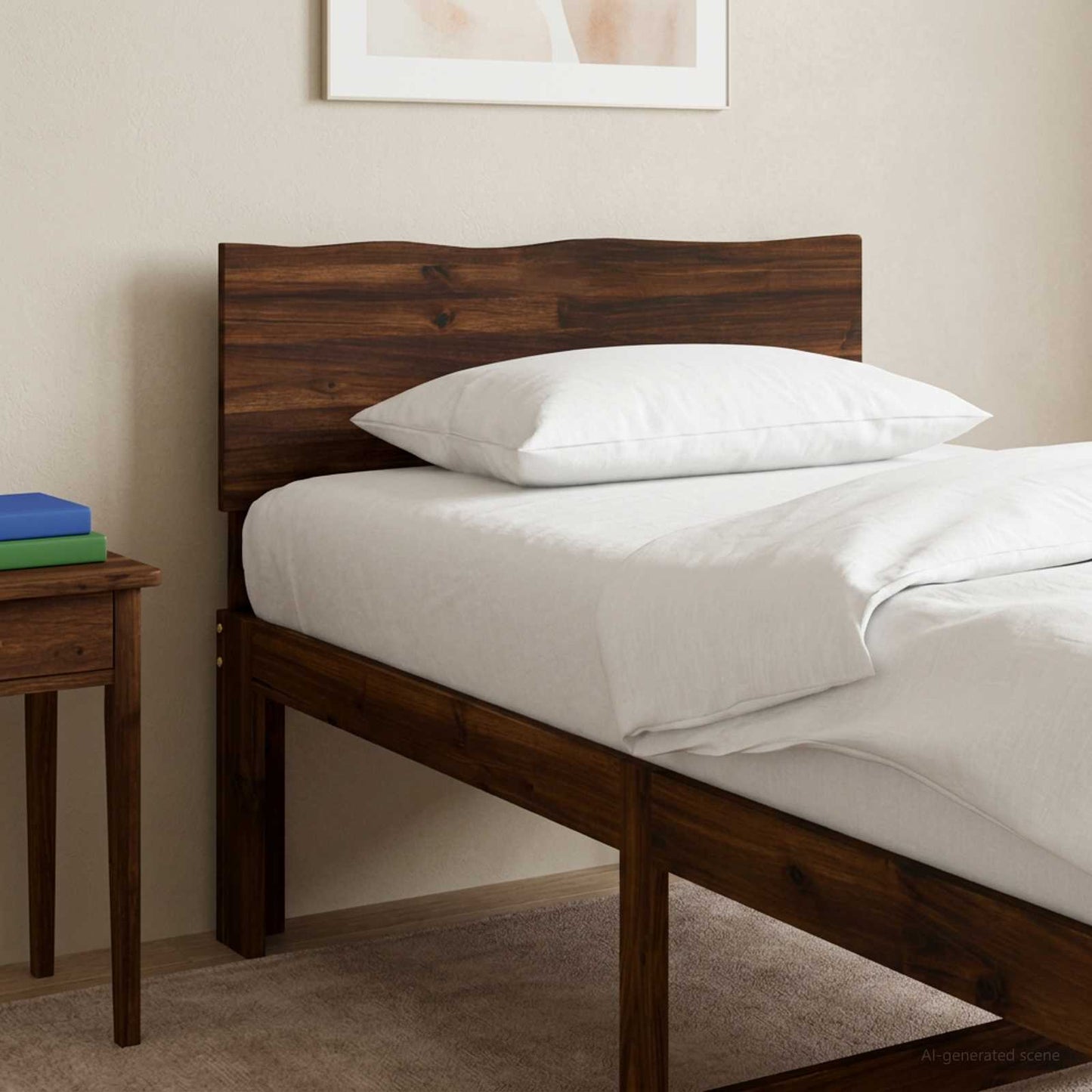 vidaXL Live Edge Headboard ROSTOCK Dark Brown 90 cm Solid Acacia Wood