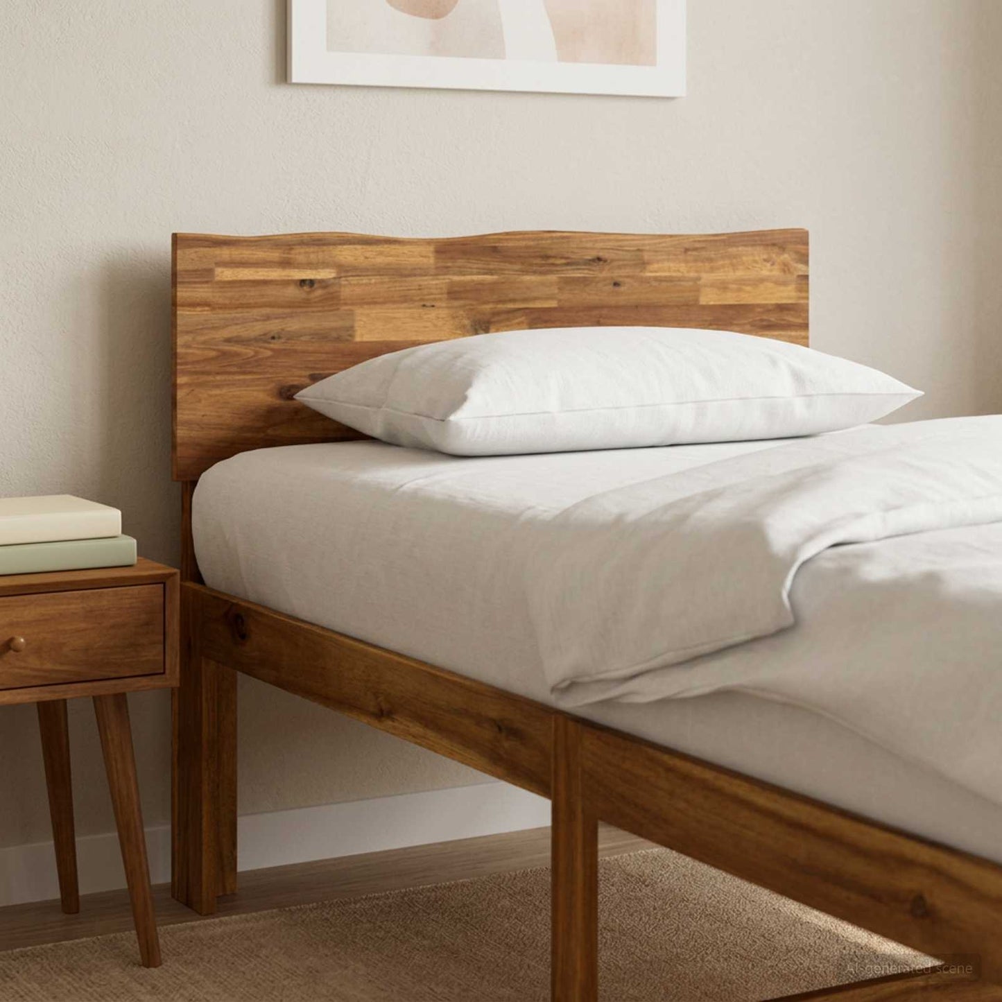 vidaXL Live Edge Headboard ROSTOCK Natural 100 cm Solid Acacia Wood
