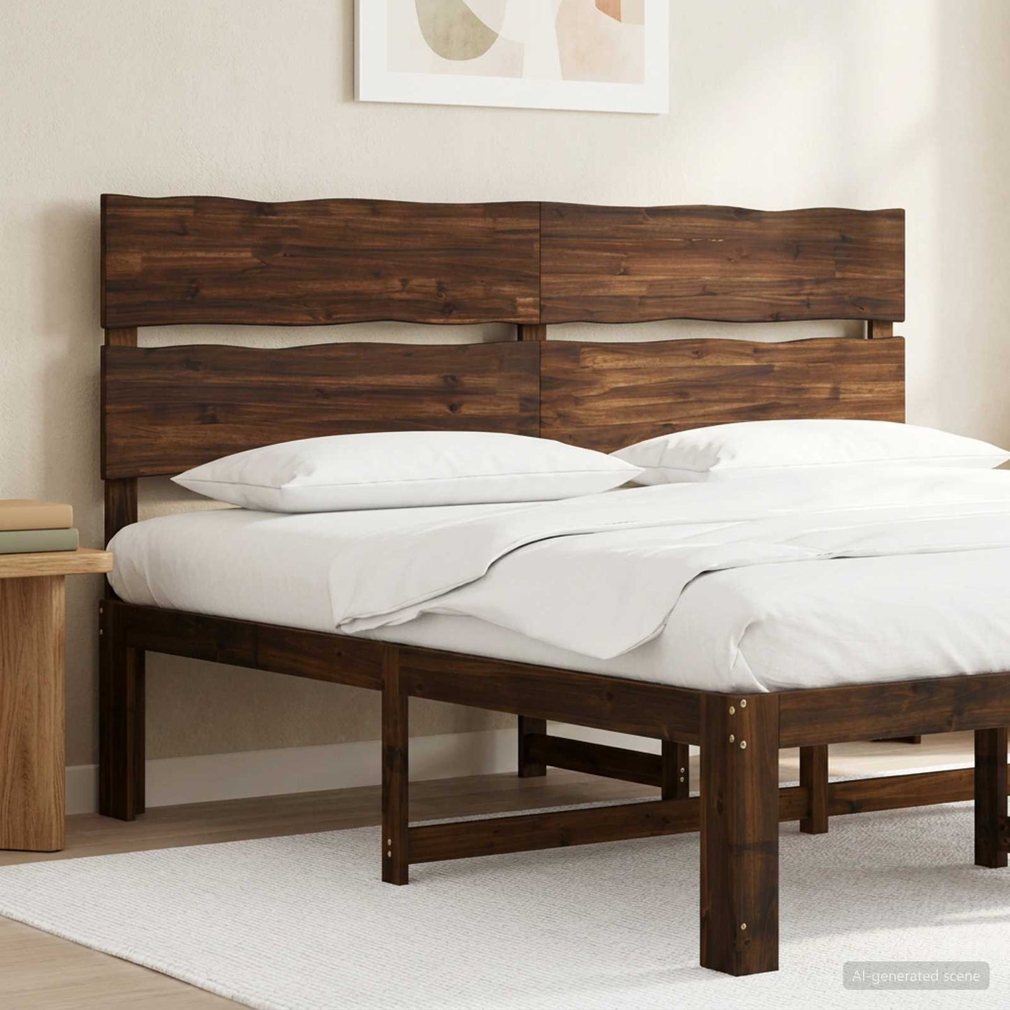 vidaXL Live Edge Headboard ROSTOCK Dark Brown 180 cm Solid Acacia Wood