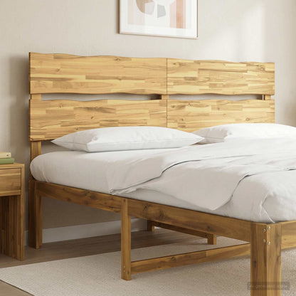 vidaXL Live Edge Headboard ROSTOCK White 200 cm Solid Acacia Wood