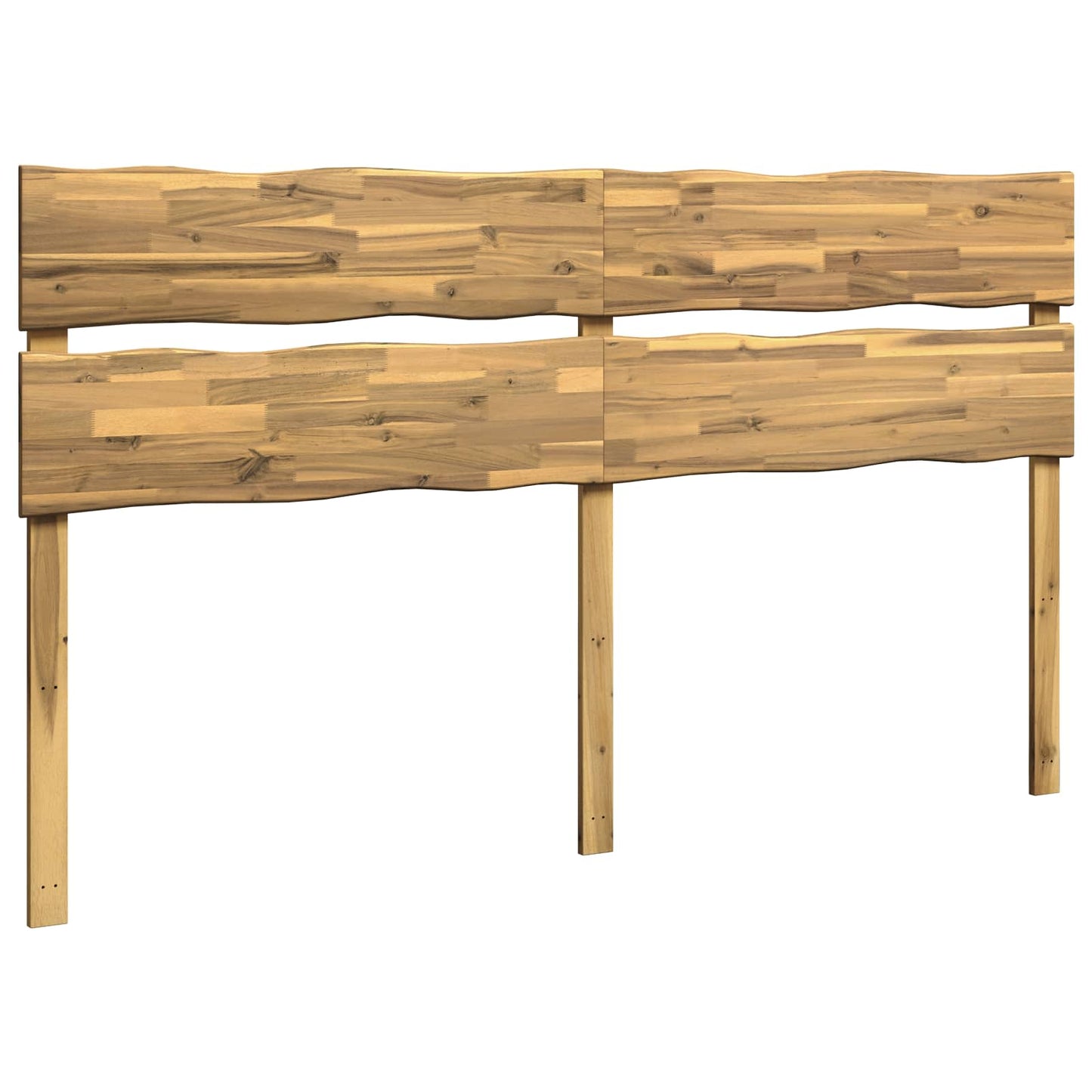vidaXL Live Edge Headboard ROSTOCK White 200 cm Solid Acacia Wood