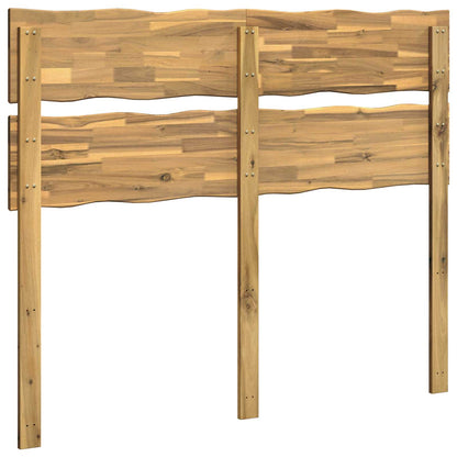 vidaXL Live Edge Headboard ROSTOCK White 140 cm Solid Acacia Wood