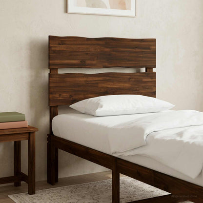 vidaXL Live Edge Headboard ROSTOCK Dark Brown 90 cm Solid Acacia Wood