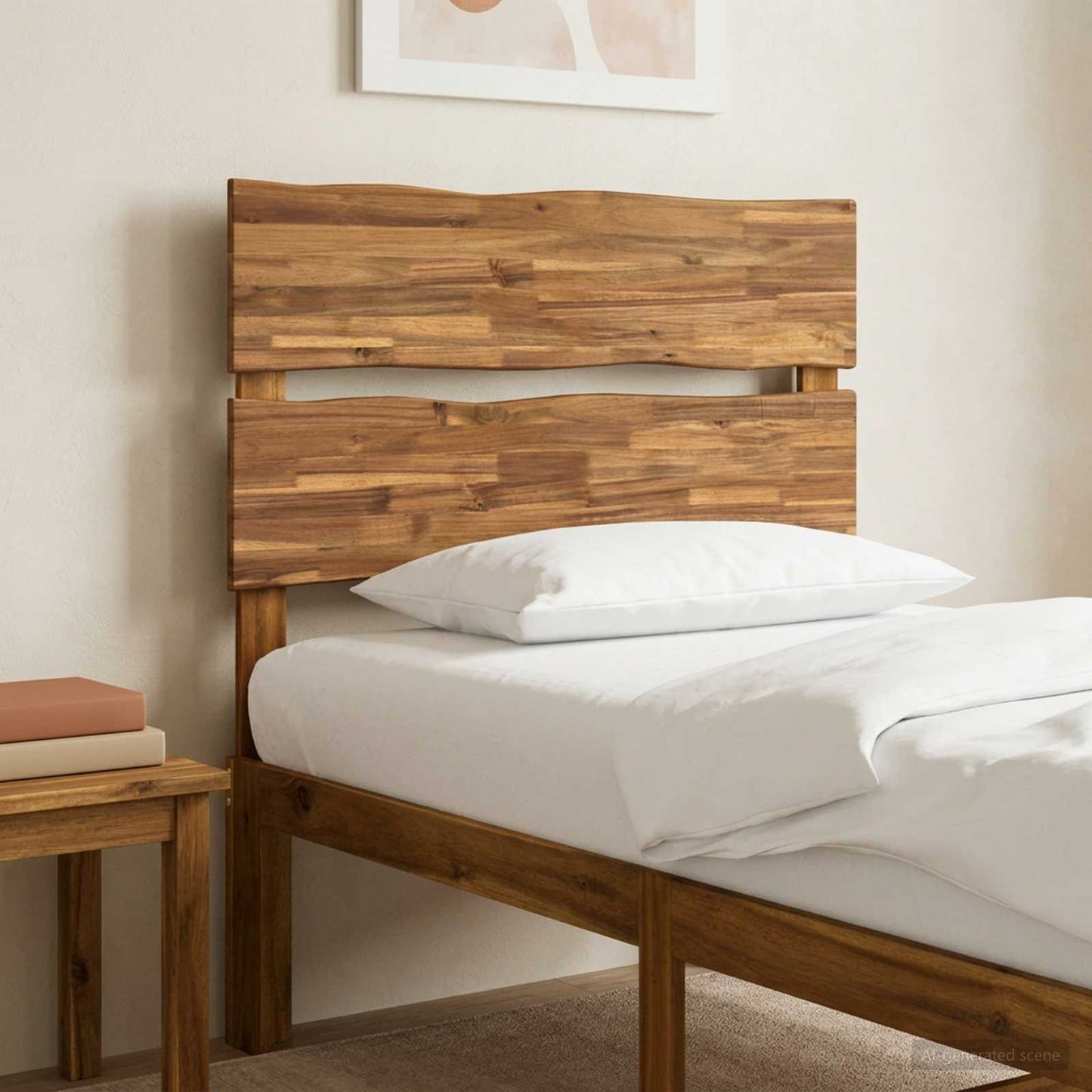 vidaXL Live Edge Headboard ROSTOCK Natural 90 cm Solid Acacia Wood