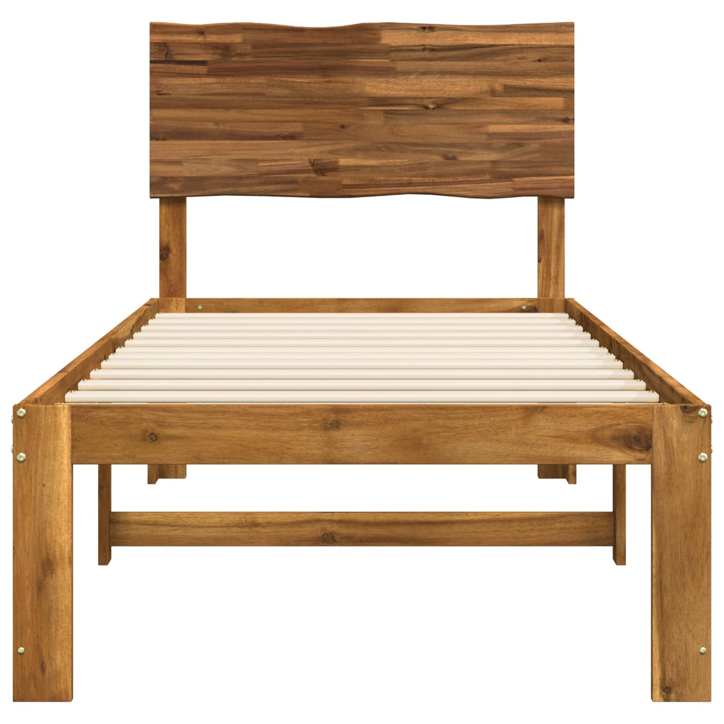 vidaXL Single Bed Frame with Headboard ROSTOCK Natural 90 x 190 cm