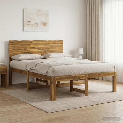 vidaXL Double Bed Frame with Headboard ROSTOCK White 120 x 190 cm