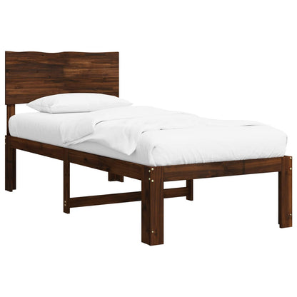 vidaXL Single Bed Frame with Headboard ROSTOCK Dark Brown 80 x 200 cm