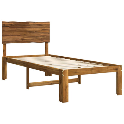 vidaXL Single Bed Frame with Headboard ROSTOCK Natural 80 x 200 cm