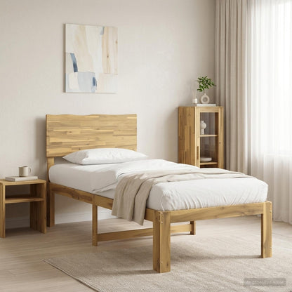 vidaXL Single Bed Frame with Headboard ROSTOCK White 90 x 200 cm