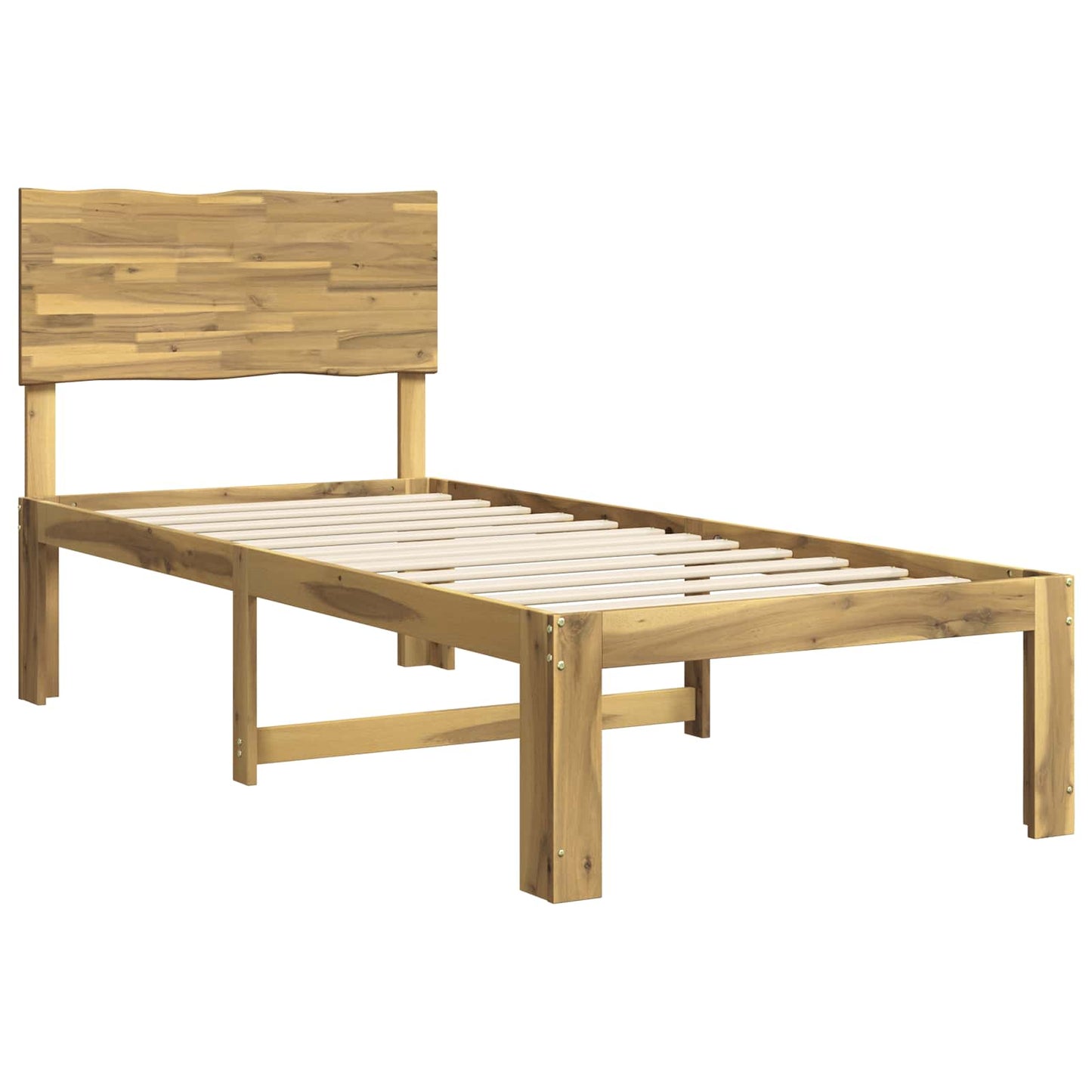 vidaXL Single Bed Frame with Headboard ROSTOCK White 90 x 200 cm
