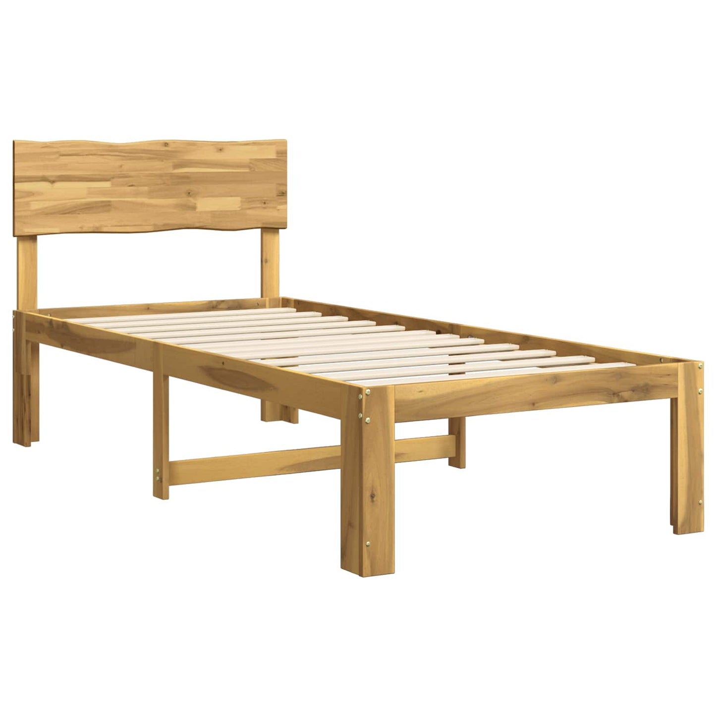 vidaXL Single Bed Frame with Headboard ROSTOCK White 75 x 190 cm