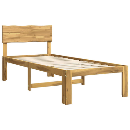 vidaXL Single Bed Frame with Headboard ROSTOCK White 75 x 190 cm