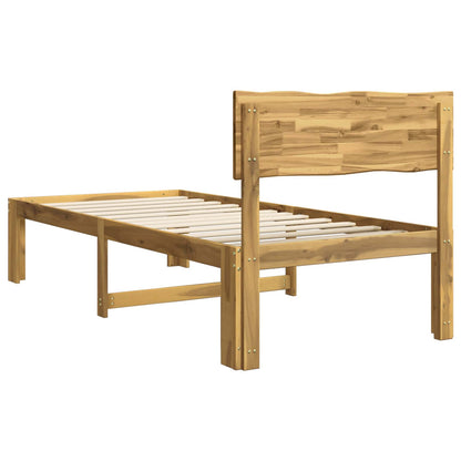 vidaXL Single Bed Frame with Headboard ROSTOCK White 75 x 190 cm