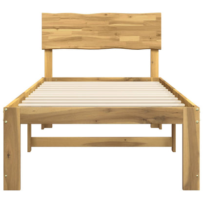 vidaXL Single Bed Frame with Headboard ROSTOCK White 75 x 190 cm