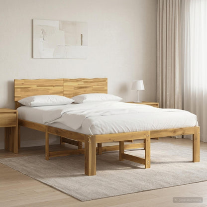 vidaXL Double Bed Frame with Headboard ROSTOCK White 120 x 190 cm