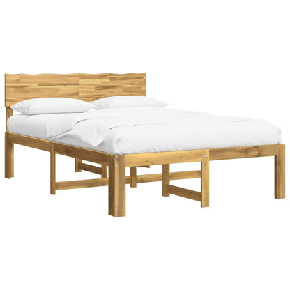 vidaXL Double Bed Frame with Headboard ROSTOCK White 140 x 190 cm