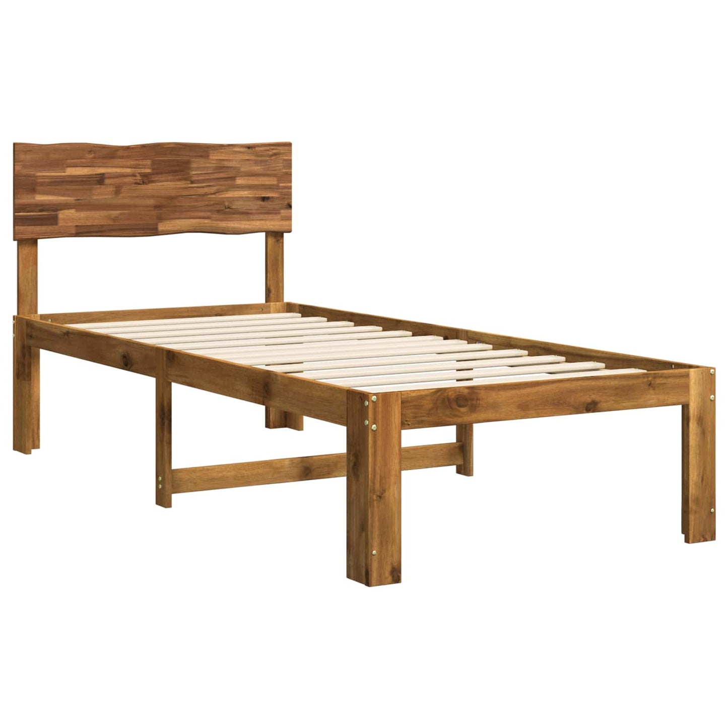 vidaXL Single Bed Frame with Headboard ROSTOCK Natural 80 x 200 cm