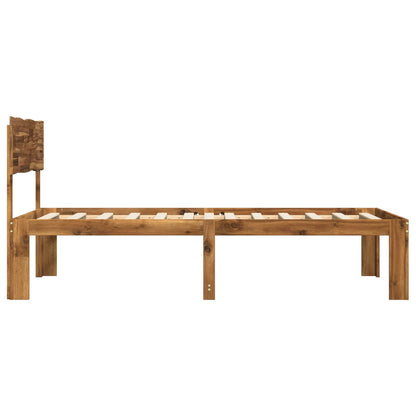 vidaXL Single Bed Frame with Headboard ROSTOCK Natural 80 x 200 cm
