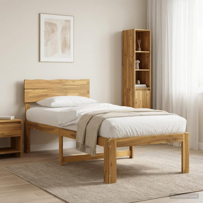vidaXL Single Bed Frame with Headboard ROSTOCK White 100 x 200 cm