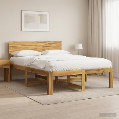 vidaXL Double Bed Frame with Headboard ROSTOCK White 140 x 200 cm