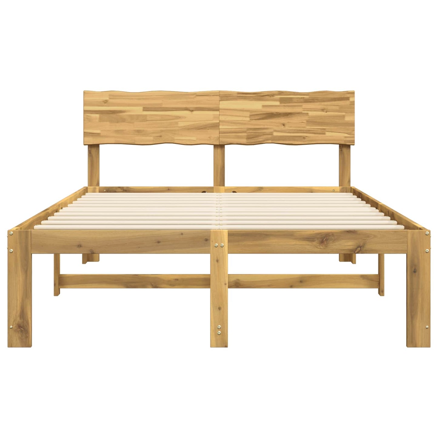 vidaXL Double Bed Frame with Headboard ROSTOCK White 140 x 200 cm