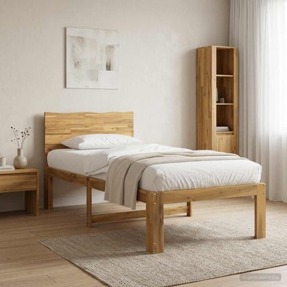 vidaXL Single Bed Frame with Headboard ROSTOCK White 75 x 190 cm
