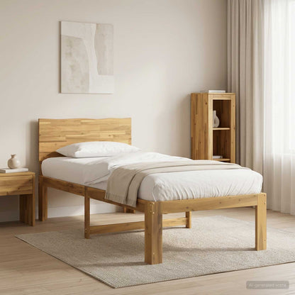 vidaXL Single Bed Frame with Headboard ROSTOCK White 90 x 190 cm