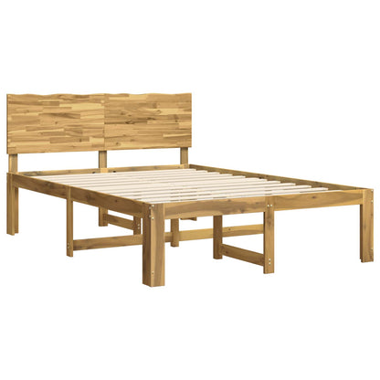 vidaXL Double Bed Frame with Headboard ROSTOCK White 120 x 190 cm