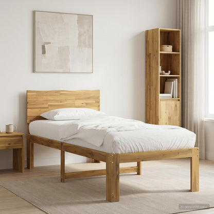 vidaXL Single Bed Frame with Headboard ROSTOCK White 80 x 200 cm