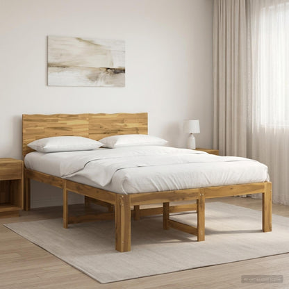 vidaXL Double Bed Frame with Headboard ROSTOCK White 120 x 200 cm
