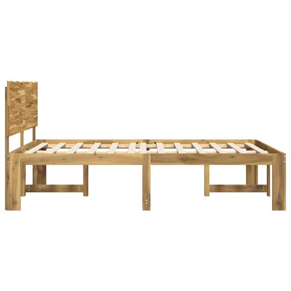 vidaXL Double Bed Frame with Headboard ROSTOCK White 120 x 200 cm