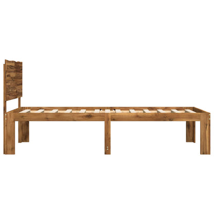 vidaXL Single Bed Frame with Headboard ROSTOCK Natural 90 x 190 cm