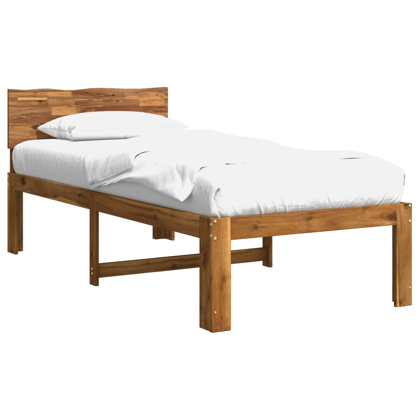 vidaXL Single Bed Frame with Headboard ROSTOCK Natural 80 x 200 cm
