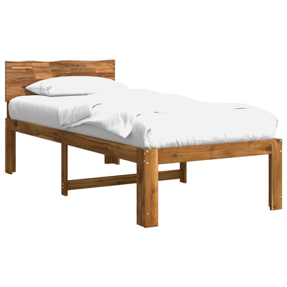 vidaXL Single Bed Frame with Headboard ROSTOCK Natural 80 x 200 cm