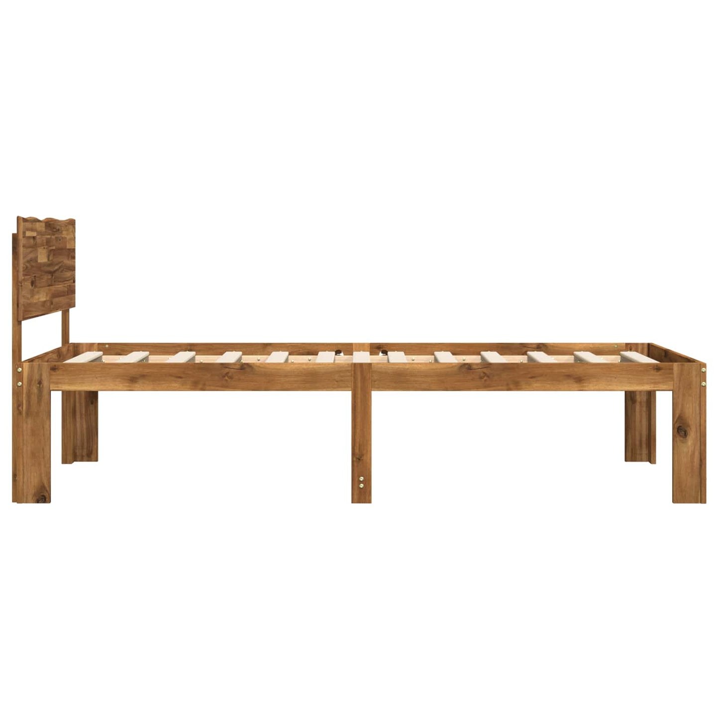 vidaXL Single Bed Frame with Headboard ROSTOCK Natural 80 x 200 cm