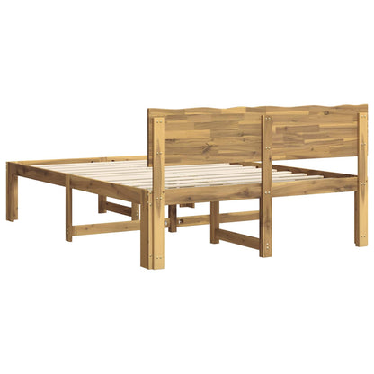 vidaXL Double Bed Frame with Headboard ROSTOCK White 120 x 200 cm