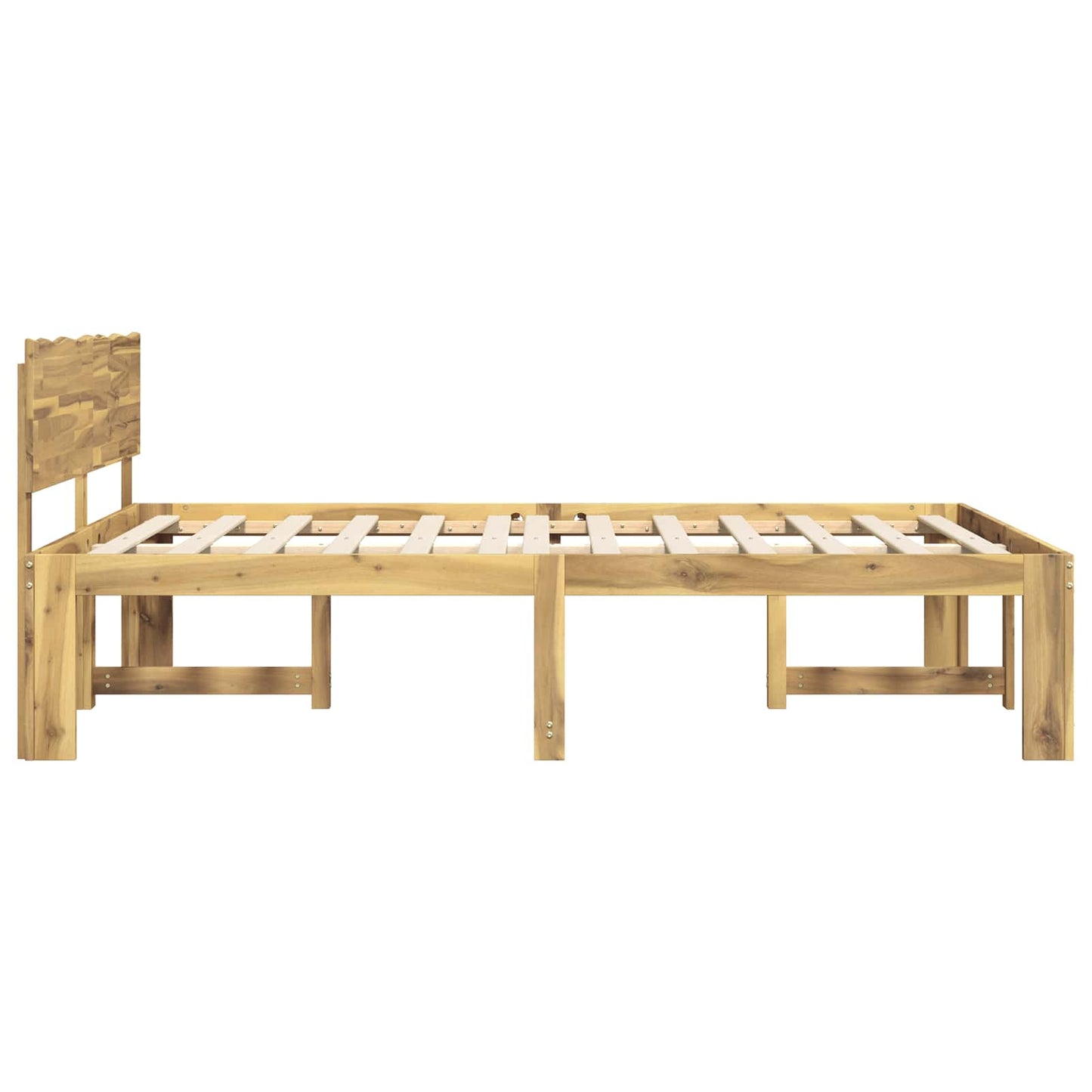 vidaXL Double Bed Frame with Headboard ROSTOCK White 140 x 200 cm