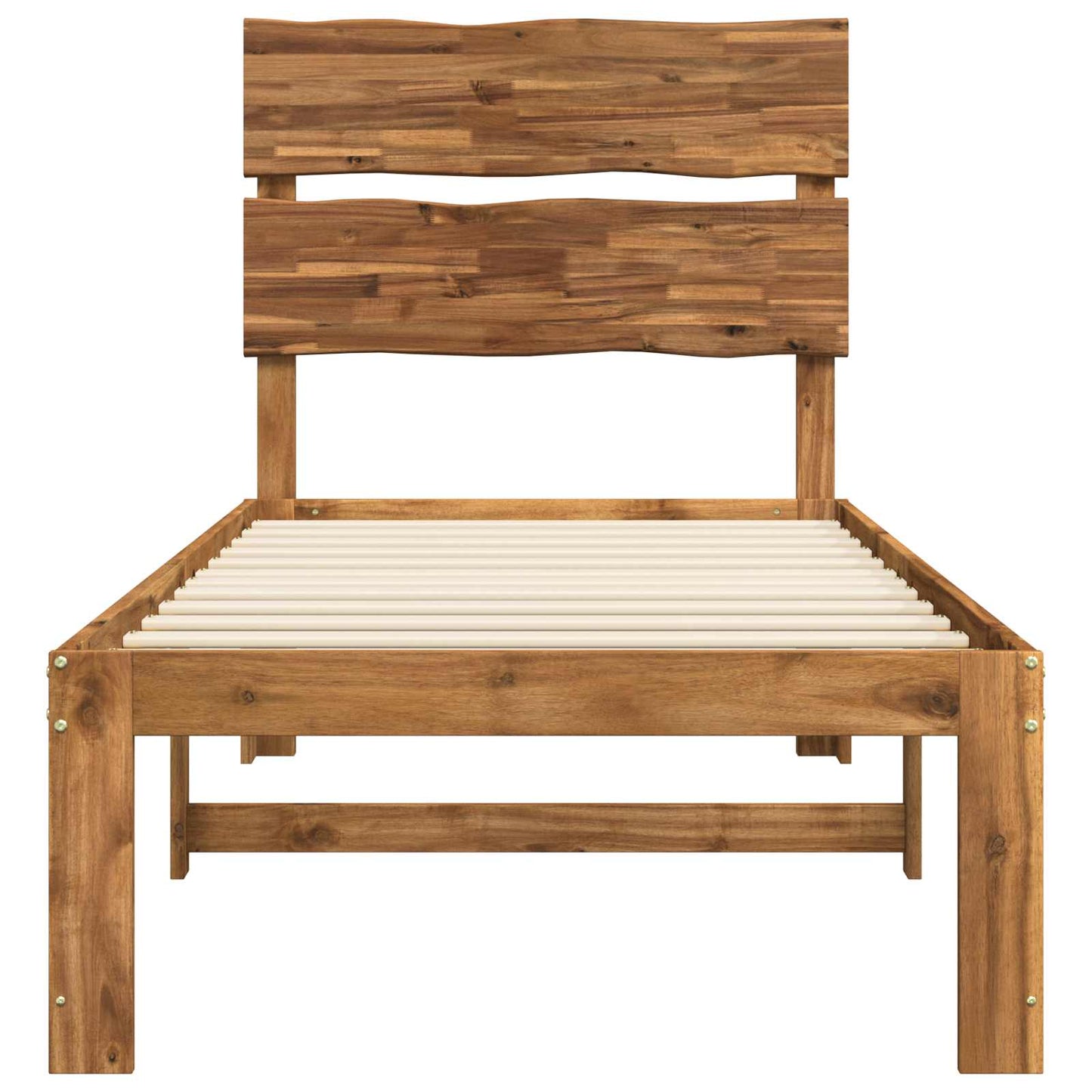 vidaXL Single Bed Frame with Headboard ROSTOCK Natural 75 x 190 cm