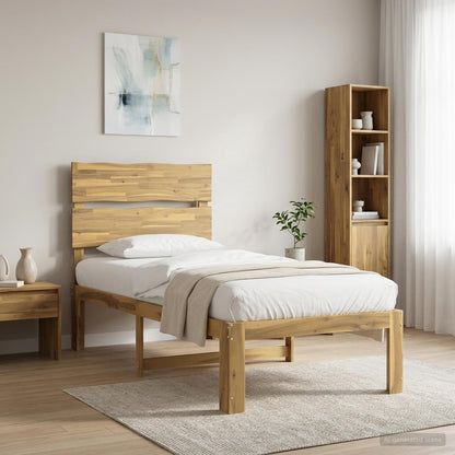 vidaXL Single Bed Frame with Headboard ROSTOCK White 75 x 190 cm