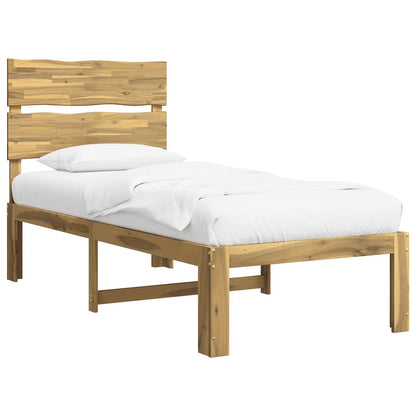 vidaXL Single Bed Frame with Headboard ROSTOCK White 75 x 190 cm
