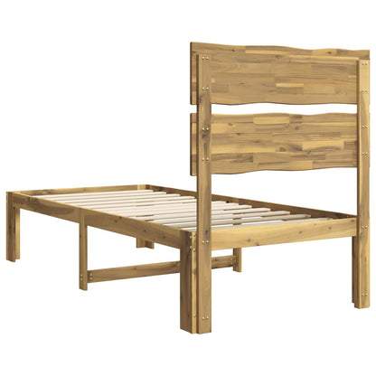 vidaXL Single Bed Frame with Headboard ROSTOCK White 75 x 190 cm